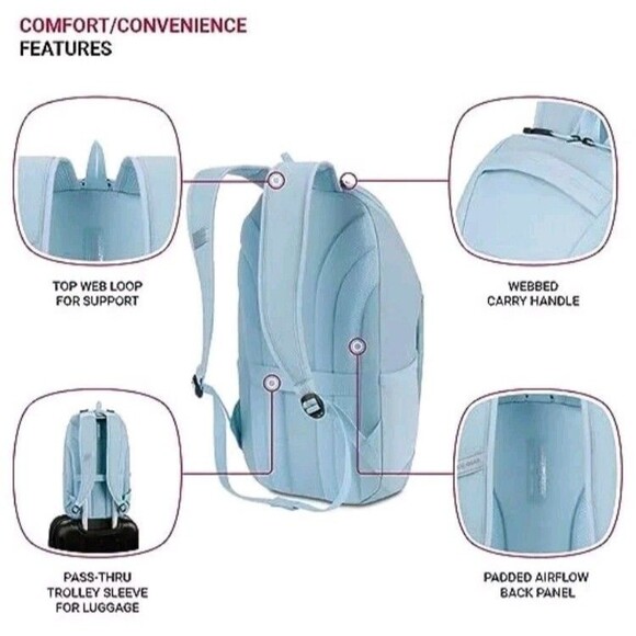 SwissGear 8117 Laptop Backpack, Light Blue, 17.75 Inches main image 7